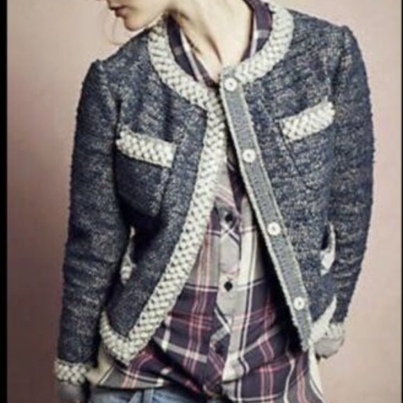 Isani Anthropologie Massey Tweed Cardigan M - Picture 1 of 1